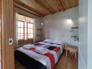 Ένα ή περισσότερα κρεβάτια σε δωμάτιο στο San Alberto Ecolodge