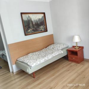 Posteľ alebo postele v izbe v ubytovaní Apartament Pod Lipą