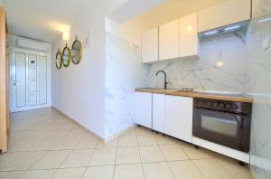 Kuchyň nebo kuchyňský kout v ubytování Apartments Adria Danka