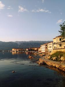 a large body of water with buildings and houses at Apartaments Bee in Vinjerac