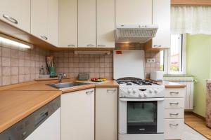 Kuchyň nebo kuchyňský kout v ubytování Apartment Krebelj by El-Pi Tours