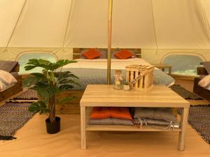 Posezení v ubytování La Petite Cachette