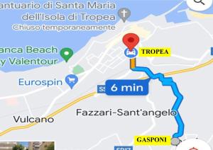 a map of santa marta with a red marker at Namastè in Gasponi
