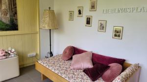 Łóżko lub łóżka w pokoju w obiekcie Villa Blu