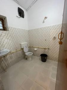 a bathroom with a toilet and a sink at Wild Valley Club in Masinagudi