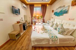 Posezení v ubytování Vilu Thari Inn Maldives
