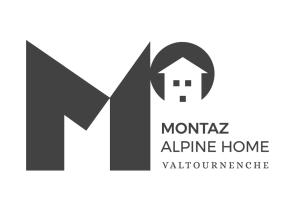 an illustration of a house with the words montaz alpine home villemont at Romantica camera in Valtournenche