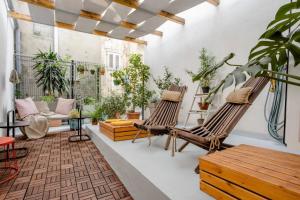 Posezení v ubytování Aborda Rooms