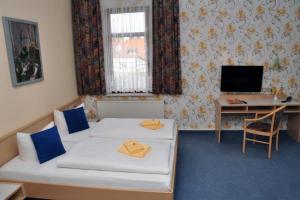 TV a/nebo společenská místnost v ubytování Hotel Am Hohen Schwarm