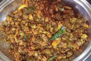 a bowl of food with meat and vegetables at Ocean Pearl in Kozhikode +23 photos