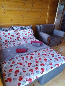 Een bed of bedden in een kamer bij Slatka Drina