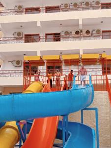 a slide on the cruise ship at Empire Hotel Aqua Park in Hurghada