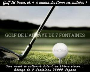 een foto van een golfclub en een golfbal bij Maison de charme in Nouzonville