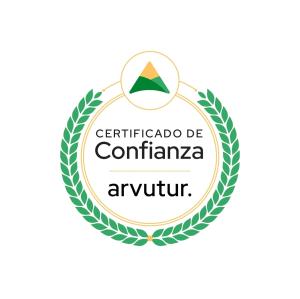 a badge with the text certificate of confederation of confederation antananaría at IDEAL & CENTRO, tranquilo GARAJE GRATIS y 2 baños in Logroño