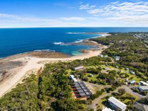 an aerial view of a beach and the ocean at Ingenia Holidays Cape Paterson in Cape Paterson