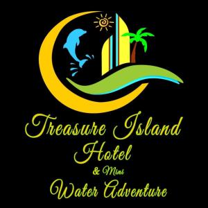 logo hotelu na wyspie skarbów i mini przygoda wodna w obiekcie Treasure Island Hotel With Mini Water Adventure w Masbate