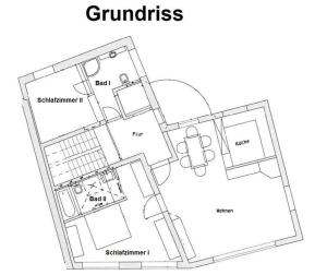 a drawing of a floor plan of a building at Traumlage im Stadtzentrum von Detmold in Detmold