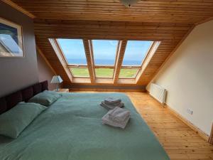 Postel nebo postele na pokoji v ubytování Ocean View Doolin