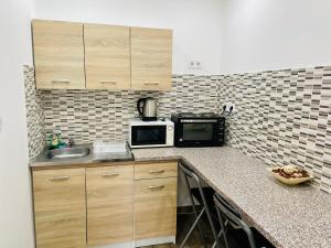 A kitchen or kitchenette at Attila Studio Apartments