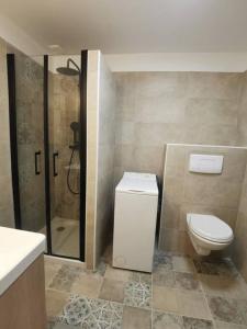Koupelna v ubytování Appartement de 30m2 pour 2 personnes Venaco + 3 fotografie