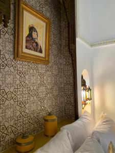 Postel nebo postele na pokoji v ubytování Riad Malida Marrakech