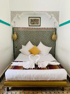 Postel nebo postele na pokoji v ubytování Riad Malida Marrakech