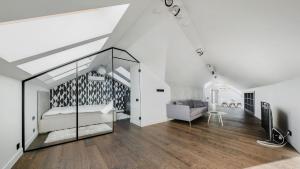 Un televizor și/sau centru de divertisment la Panoramic Loft - Lollo Luxury