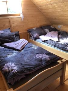 Postel nebo postele na pokoji v ubytování Leśna Głusza