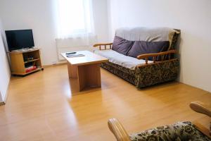 a living room with a couch and a table at Apartmány Neronet in Velké Pavlovice