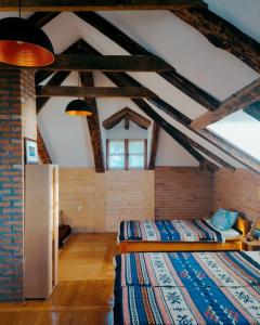 Posezení v ubytování Rustic House Radovic