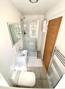 Vannituba majutusasutuses 2 Bed Town Centre Nr Theatre Free Park Wi-Fi & garden