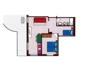 a picture of a floor plan of a house at Villa Pifferi in Malcesine