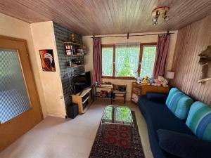 Posezení v ubytování Kleines & feines Holzhaus in der Natur
