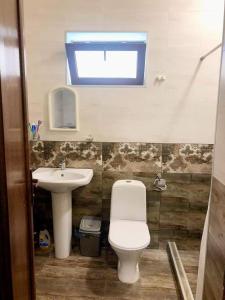 Koupelna v ubytování Mountain house + 55 fotografií