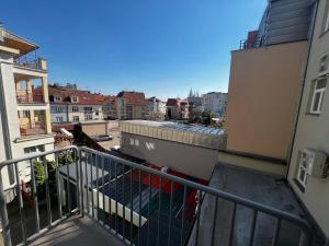 Balkón nebo terasa v ubytování Apartment Spa and Fontain Poděbrady