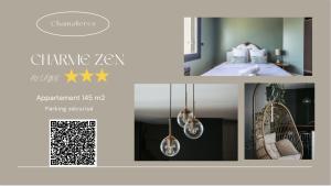 Posteľ alebo postele v izbe v ubytovaní CHARME ZEN Thermes 3 Étoiles