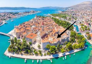 an aerial view of the city of dubrovnik at Apartman Old Town in Trogir