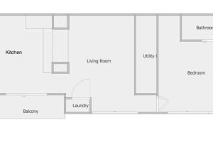 Půdorys ubytování Spacious Apartment - Warm and Welcoming in Lindisfarne, 8 min from CBD