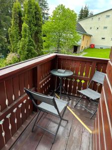 A balcony or terrace at Apartmánik pri Zubačke