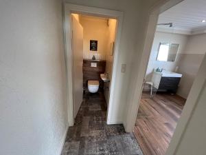 Koupelna v ubytování Fischerbalje Bantje Wohnung 1