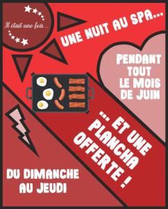 um cartaz para um filme com uma caixa de sushi em L'Entracte et son spa privatif em Esquelbecq