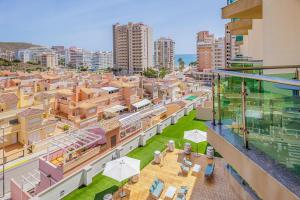 Uma visão geral de Cullera ou uma vista da cidade tirada do hotel
