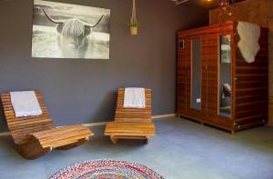 Posezení v ubytování Vakantiewoning Blijbos