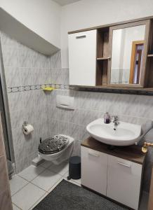 Ein Badezimmer in der Unterkunft Ferienwohnung in Singen am Hohentwiel - Seenah