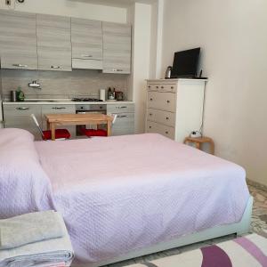 A bed or beds in a room at Anto AIRCON studio monolocale a 15 min dal centro
