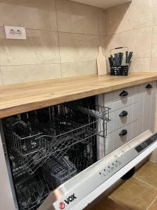 Kuchyň nebo kuchyňský kout v ubytování Tik-tak apartment