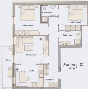 Plán poschodí v ubytovaní Haus zur Mühle