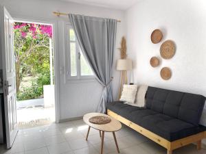 A seating area at Seaside Studios Arkasa Karpathos