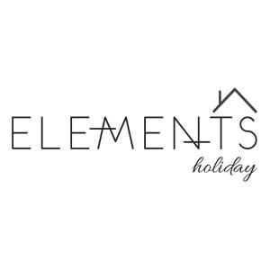 un logotipo para un evento con las palabras "vacaciones" en Elements Holiday en Castelforte