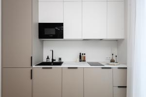 Köök või kööginurk majutusasutuses Bob W Pärnu